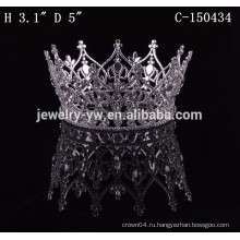 Мода металлический посеребренный полный круглый большой зрелище мальчики короны